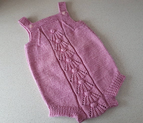 pink knitted romper