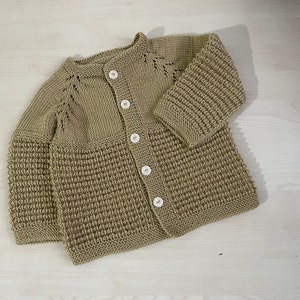 Hand knitted baby cardigan, knitted baby clothes ,unisex baby cardigan,baby knits