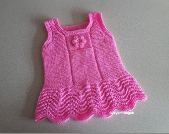 Hand knitted baby dresses, knitted baby clothes ,baby knits