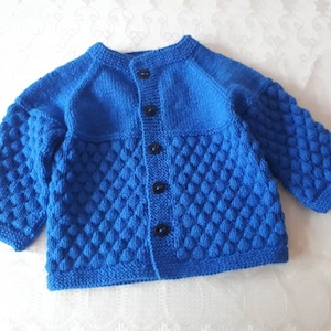Hand knitted baby boy cardigan ,knitted baby clothes,baby sweater,baby knits