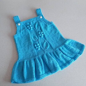 Robe bébé en coton tricotée à la main, pull bébé tricoté, cadeaux pour bébé, cardigan bébé en pop-corn tricoté