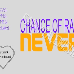 Kans op regen Nooit LSU | Direct downloaden SVG