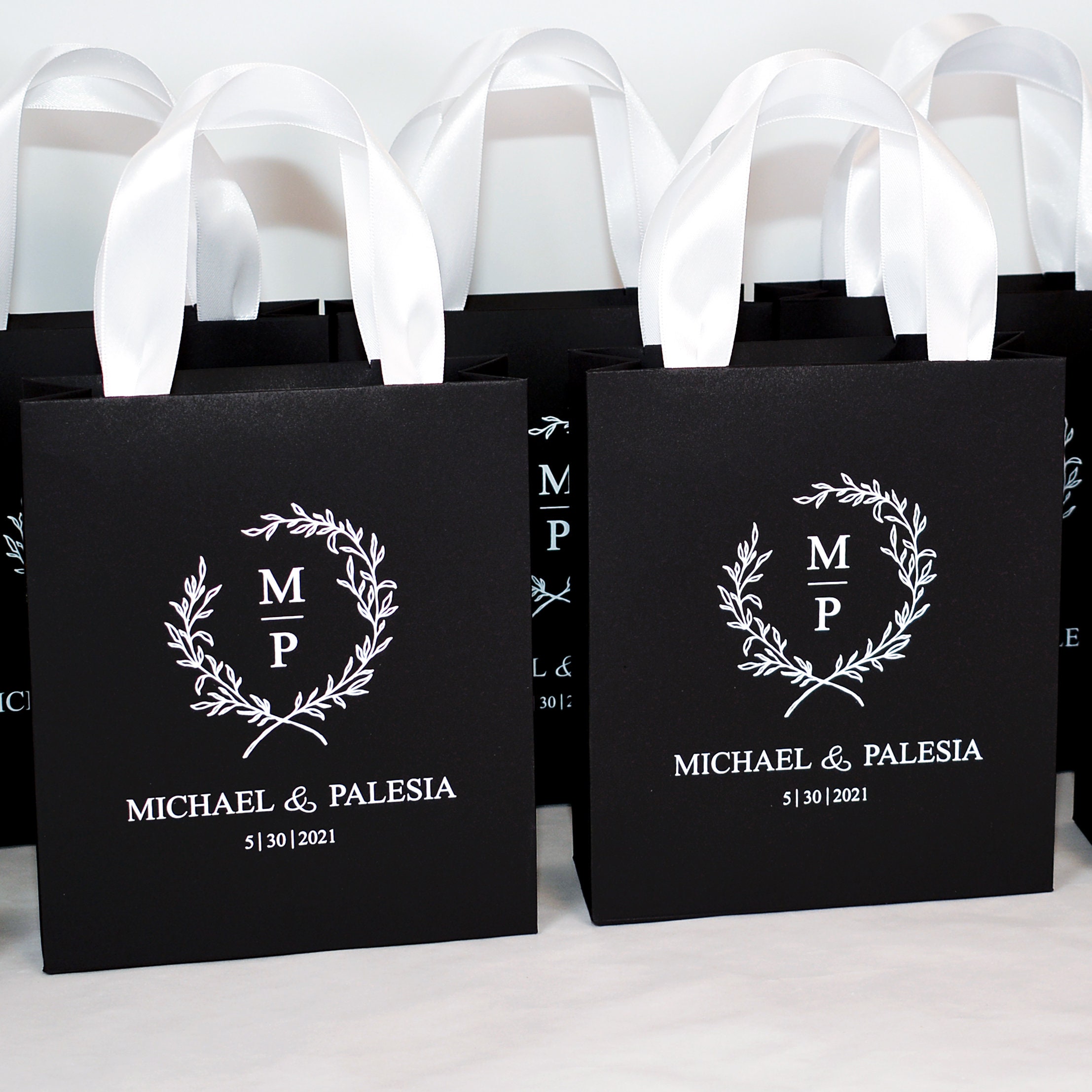 35 Welcome to NYC Wedding Bags With Navy Satin Ribbon Handles -  Hong  Kong