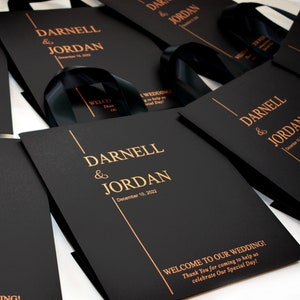 50 Rosegold-Hochzeits-Willkommenstaschen mit Satinbandgriffen und individuellem Druck, elegante personalisierte Hochzeitsgeschenke und Gastgeschenke für Gäste