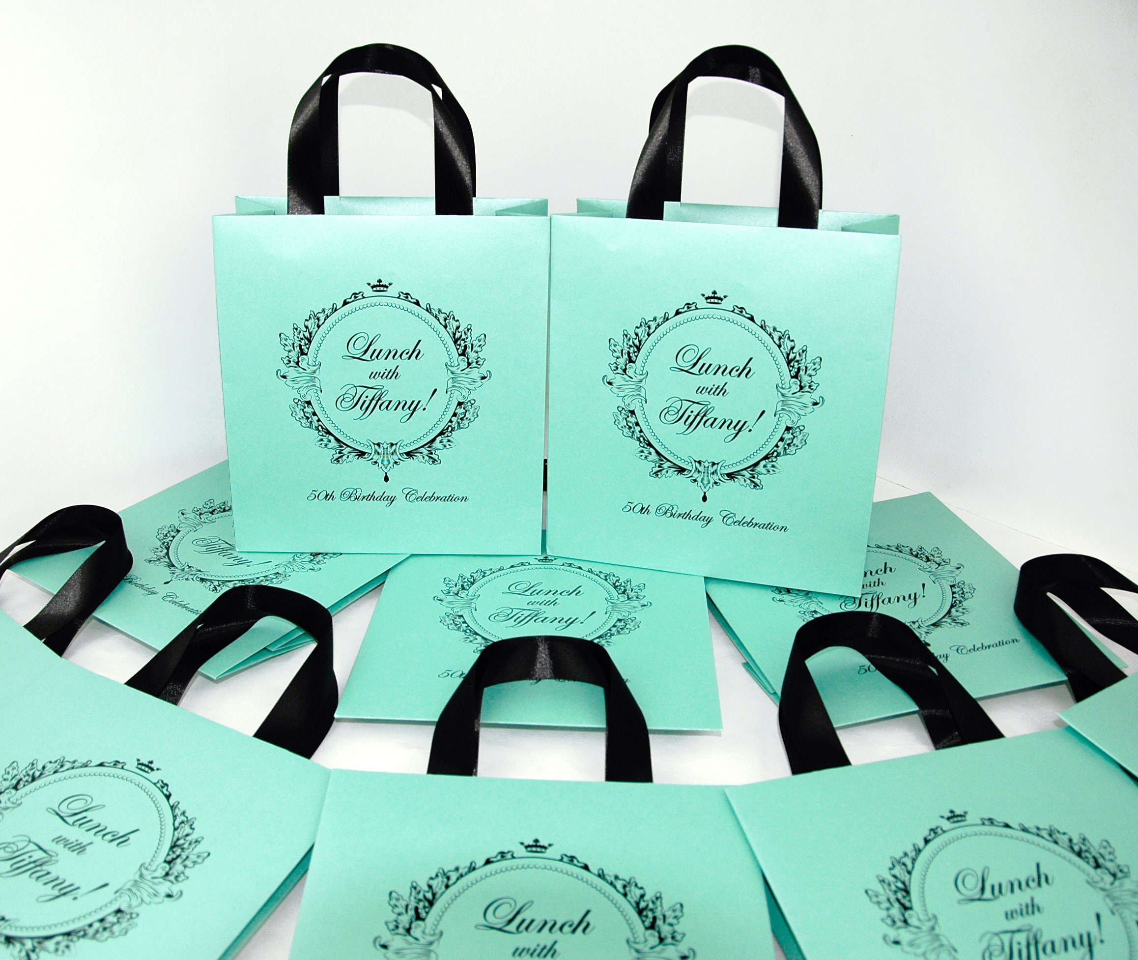 Buy Wholesale China Tiffany Blue Paper Bag, Custom Colored Blue Green Bag  With Wide Handle & Tiffany Blue Paper Bag at USD 0.35