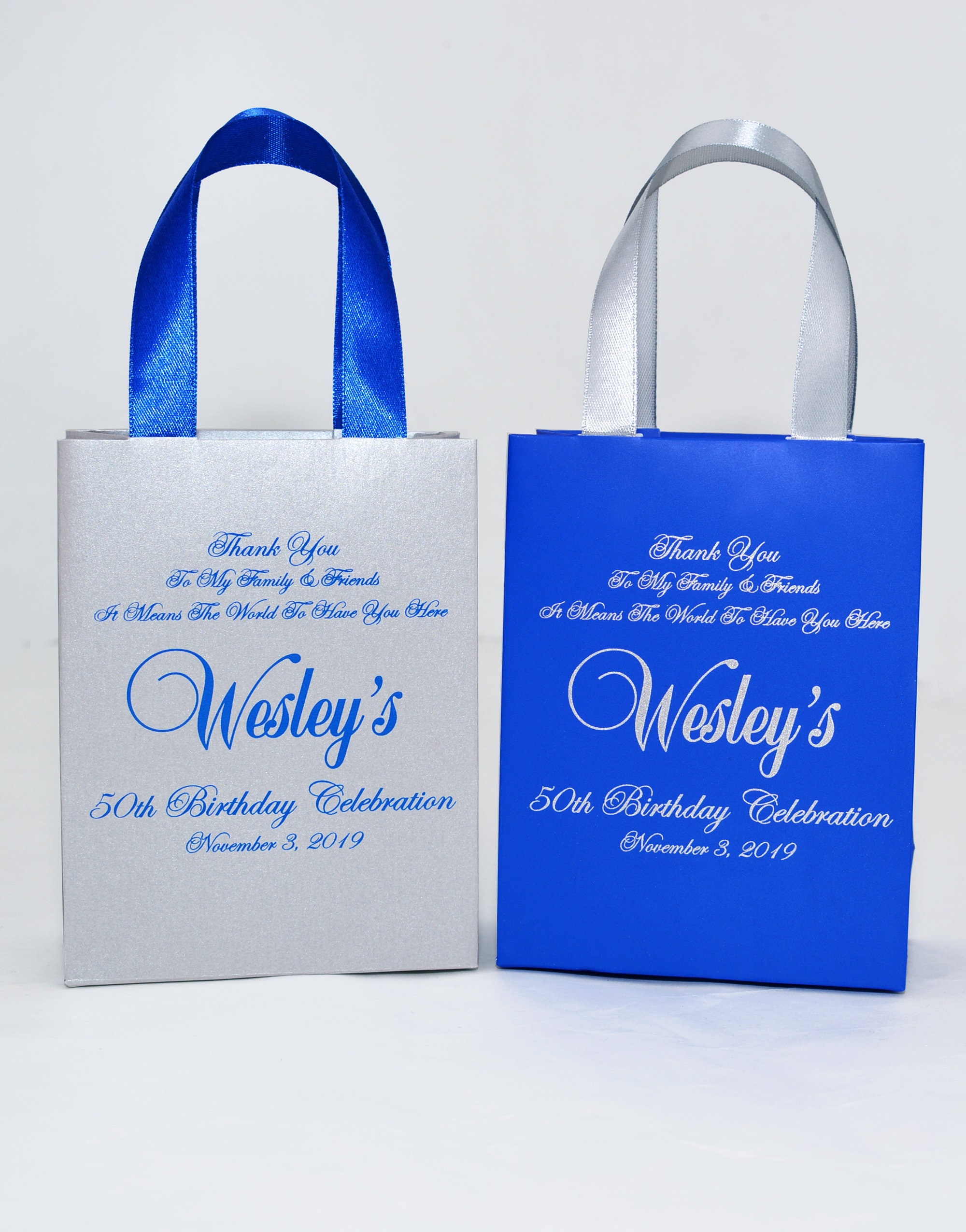 20 Royal Blue & Gold Birthday Party Favor Bags for Guests With Etsy