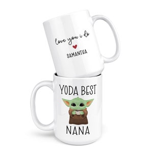 Coffee Mug Yo Da Best Nana Personalized Gift 15oz - white