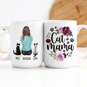 Custom Cat Mom Mug | Cat Mama | Personalized Pet Gift