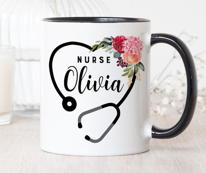 Personalizado enfermera taza de café / regalo de la