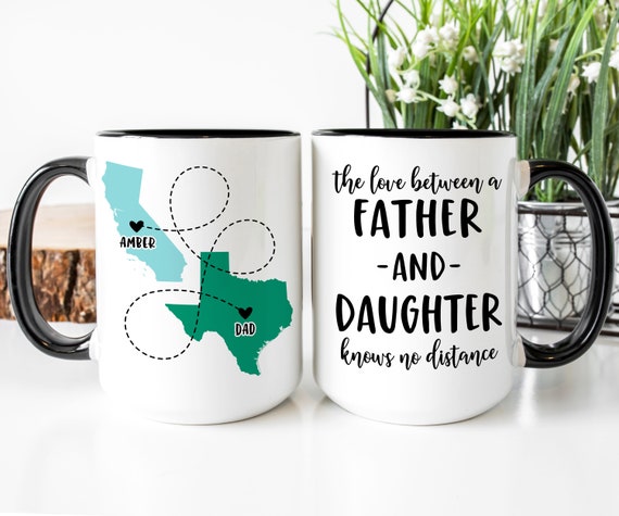 the love between father and daughter knows no distance mug