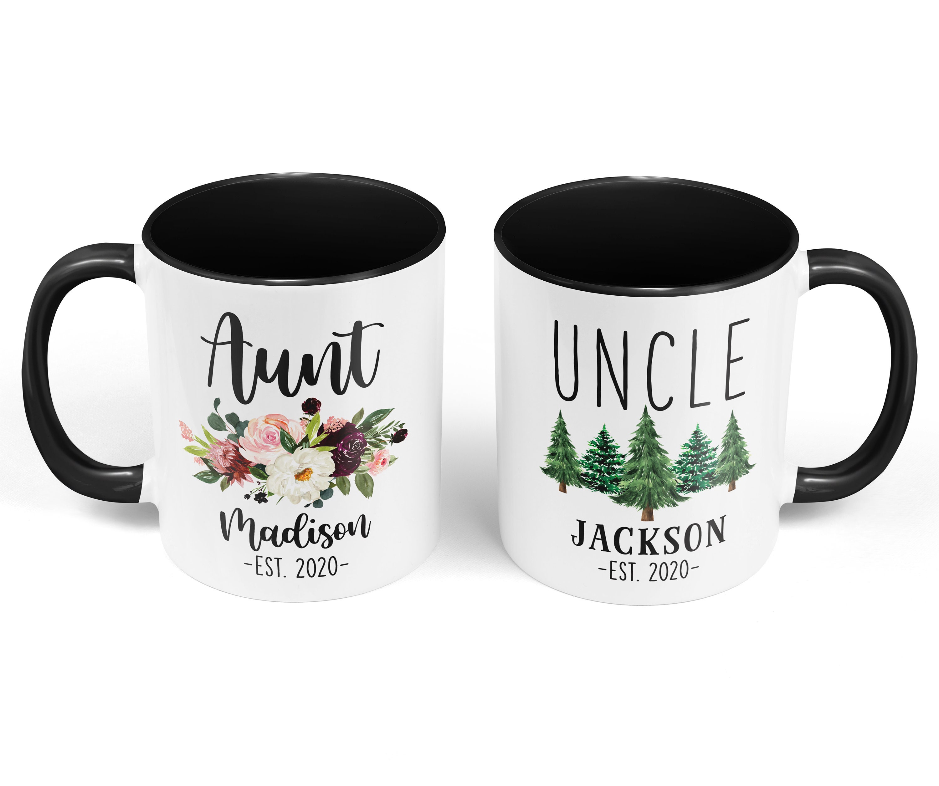 Mug Set Aunt And Uncle Mugs New Uncle Gift New Aunt Gift Etsy