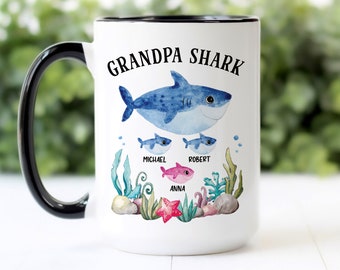 Custom Coffee Mug | Grandpa Shark | Personalized Gift