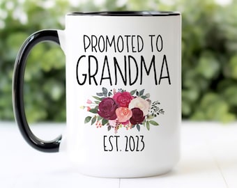 Coffee Mug | Promoted To Grandma | Pregnancy Announcement Gift