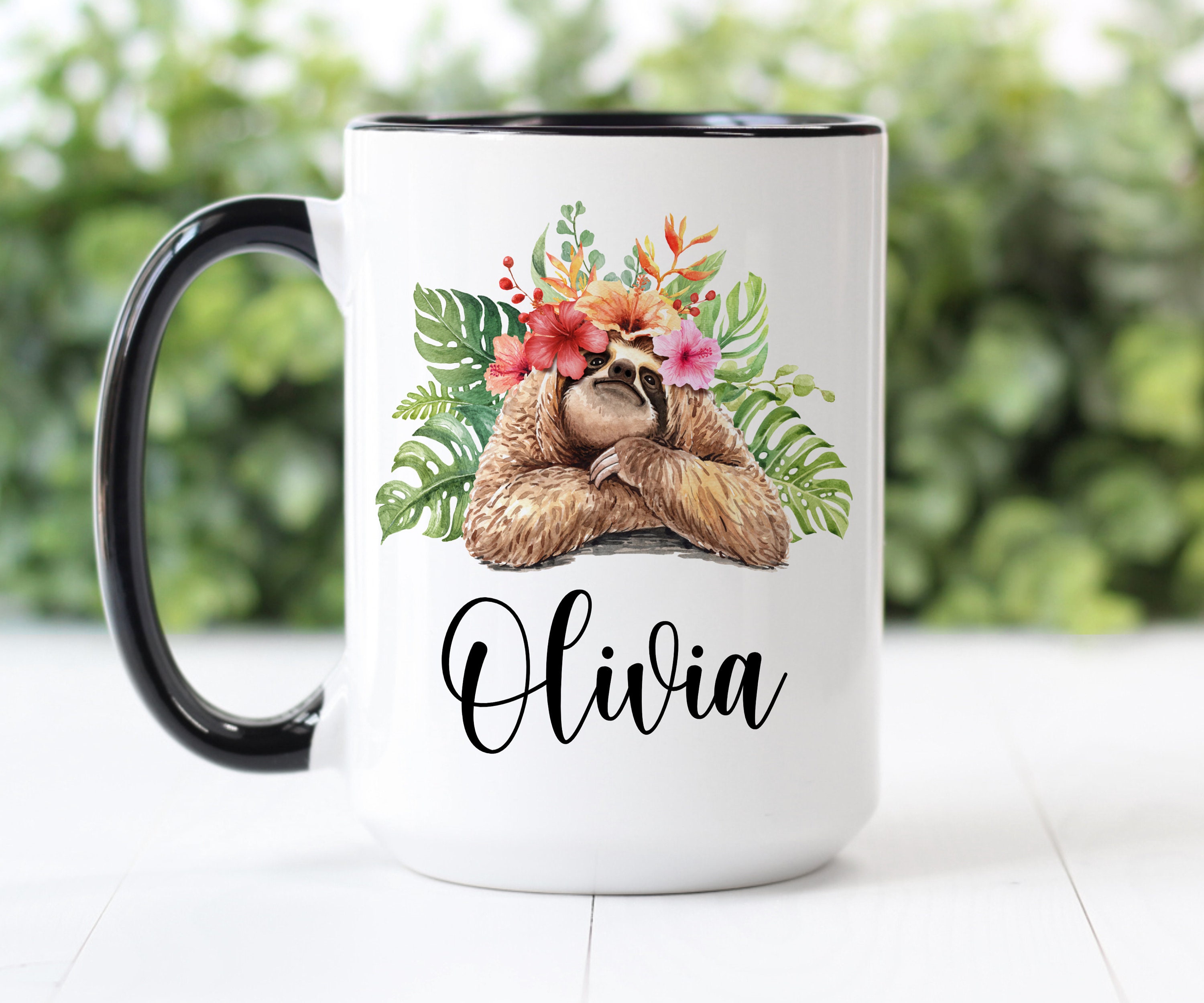 Hashtag Animal Love Sloth Cute Gift Silver Reusable Travel Mug
