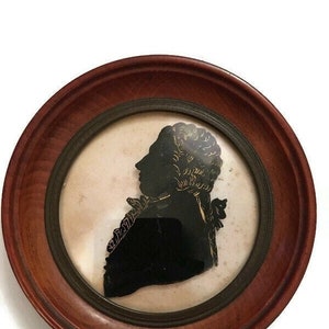 Antique Georgian Silhouette of a Gentleman in Profile, Antique Art, Gift for Antique Collectors, Gifts for Him, May Birthday Gifts