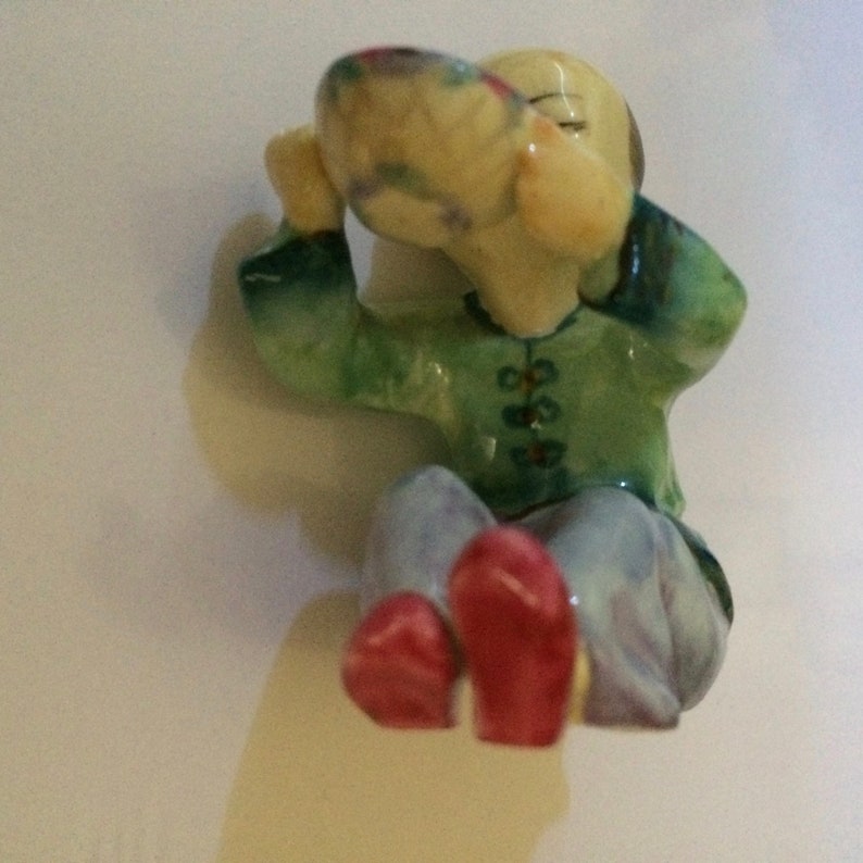 Chinese Boy by Freda Doughty Bone China Vintage 1940\u2019s Royal Worcester Nations of the World