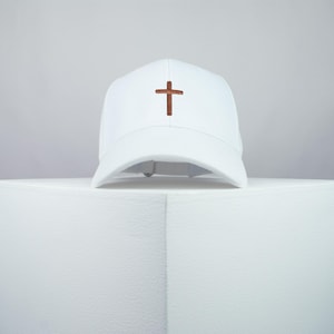 Jesus Cross Embroidered Baseball Cap Premium Hat Christian Religion Church // Hatty Hats