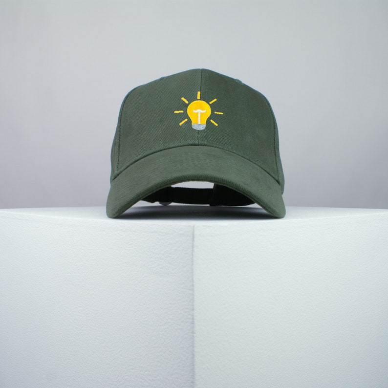 Light bulb embroidered baseball cap / light / patches / feminist / embroidery / patch / hat / dad hat / cap // Hatty Hats image 9