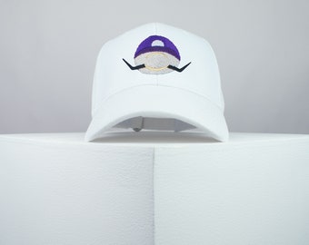 Super Mario Waluigi embroidered baseball cap mario nintendo gamer gaming embroidery patch dad hat cap iron on // Hatty Hats