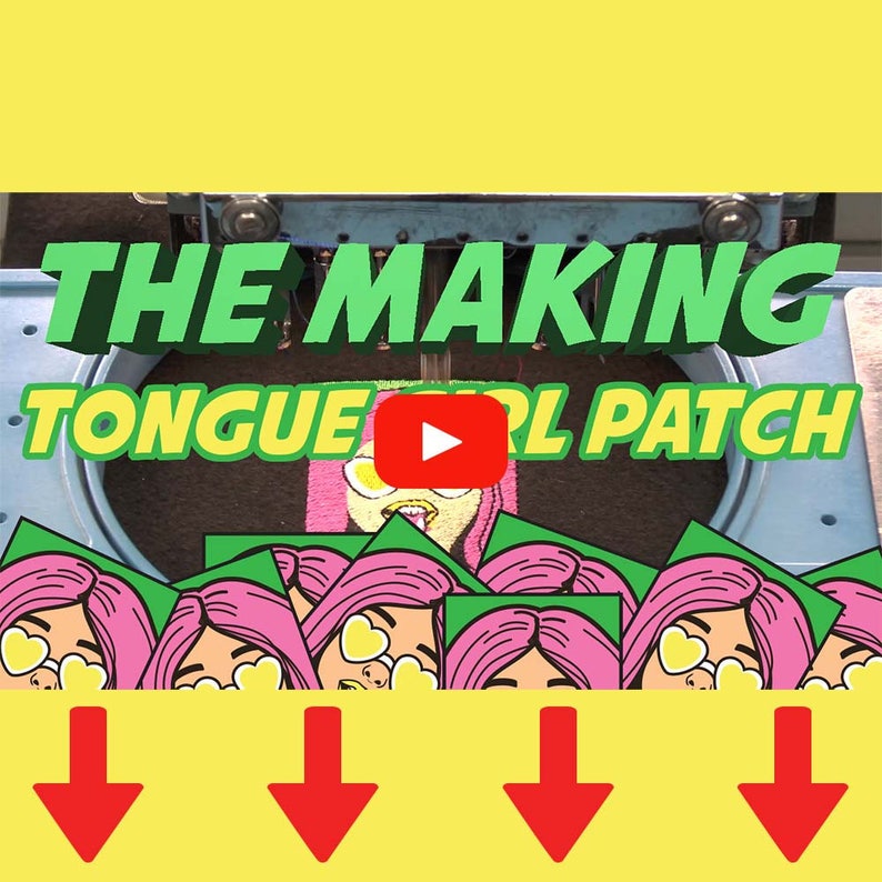 Tongue Girl Iron on Patch / Feminism / Patches / Girl Gang / Etsy