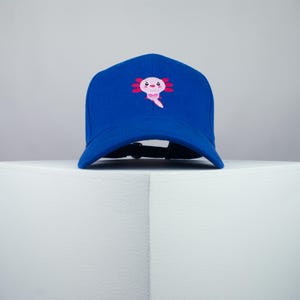 Axolotl Embroidered Baseball Cap Premium Hat Fish Sea Coral Reef // Hatty Hats