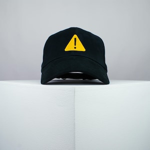 Warning Sign Embroidered Baseball Cap Premium Hat Danger Sign Non Slip ...