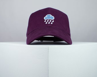 Rainy day embroidered baseball cap / cloud / patches / anxiety / embroidery / patch / hat / dad hat / cap // Hatty Hats