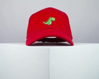 T-Rex Dinosaur Embroidered Baseball Cap Premium Hat Tyrannosaurus Animal Dinosaurs // Hatty Hats