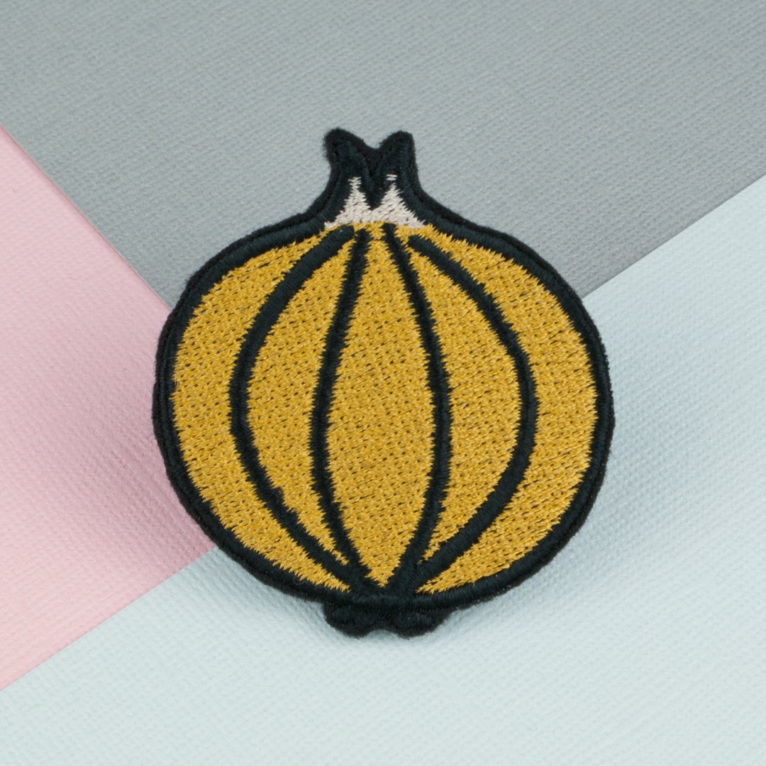 Onion Iron on Patch / Vegan / Patches / Food / Embroidery / Etsy