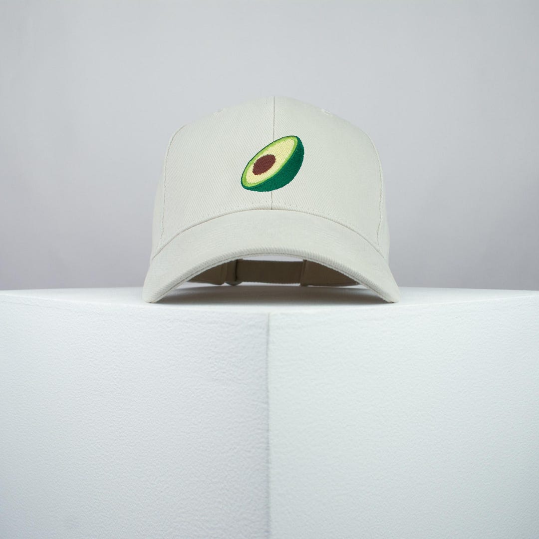 Sliced Avocado Embroidered Baseball Cap Premium Hat Foodie Vegan Avo ...