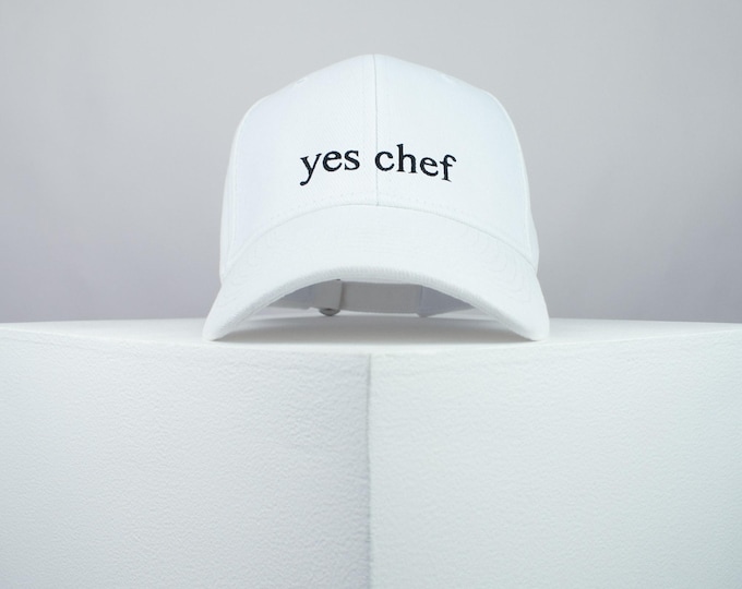 Yes Chef Embroidered Baseball Cap Premium Hat Food Foodie Cooking Lover // Hatty Hats