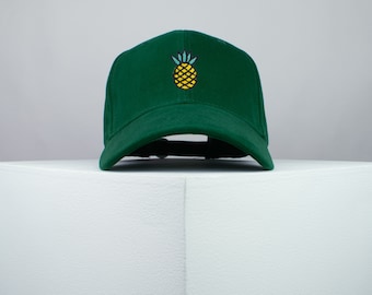 Pineapple embroidered baseball cap / vegan / patches / food / embroidery / patch / hat / dad hat / cap // Hatty Hats