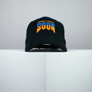 Dinner is ready soon / Doom embroidered baseball cap SNES nintendo N64 gaming gamer embroidery patch clothing // Hatty Hats