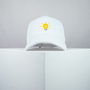 Light bulb embroidered baseball cap / light / patches / feminist / embroidery / patch / hat / dad hat / cap // Hatty Hats image 3