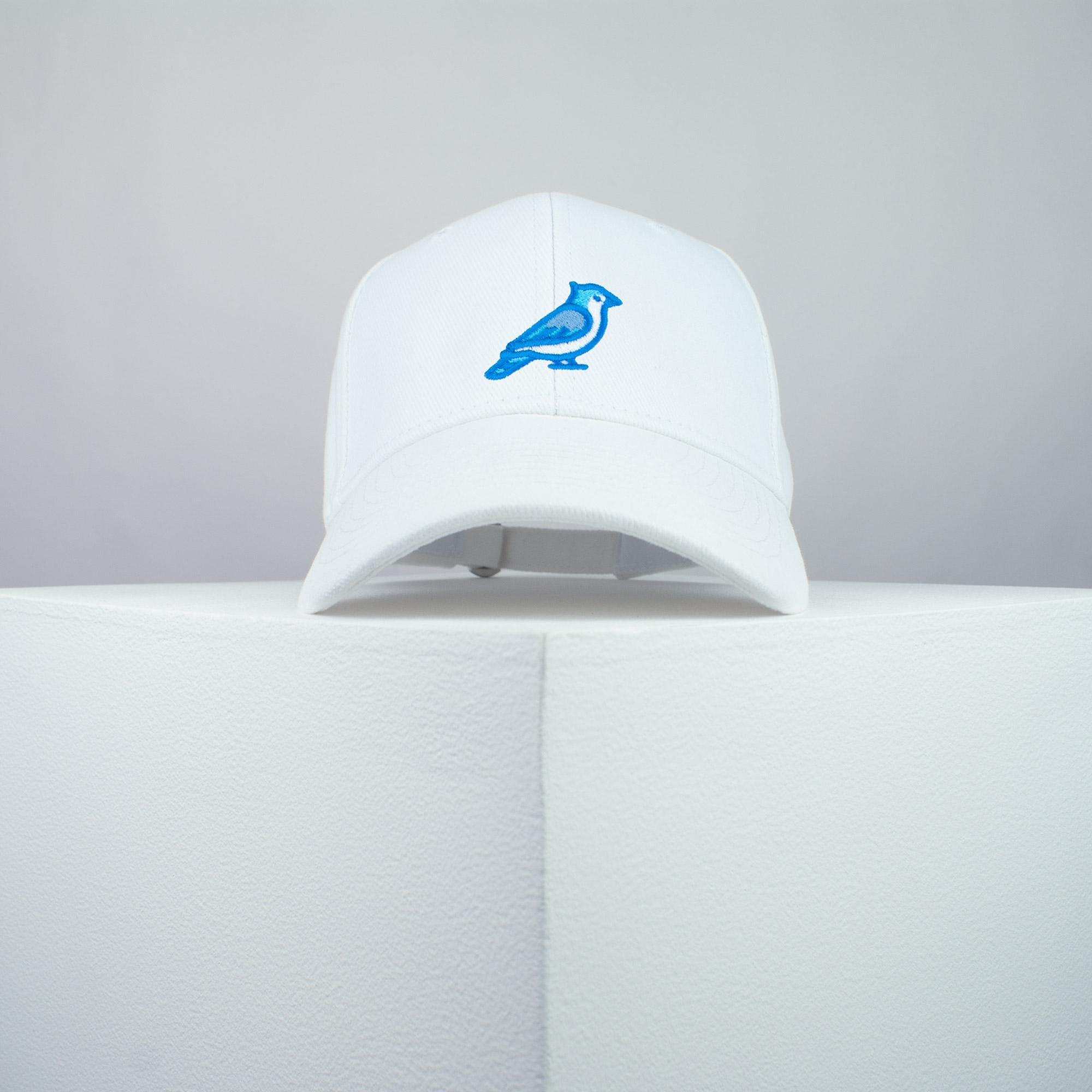 Blue Jay Bird Embroidered Baseball Cap Premium Hat Flying Blue Jay Canada Bird Watcher // Hatty Hats