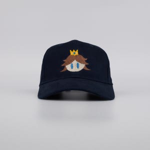Super Mario Princess Daisy Embroidered Navy Baseball Cap // **Reduced To Clear** // mario nintendo gamer gaming // Hatty Hats