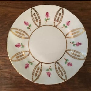 Set of 6 Handpainted Dessert Plates by Stanley Fine Bone China of England