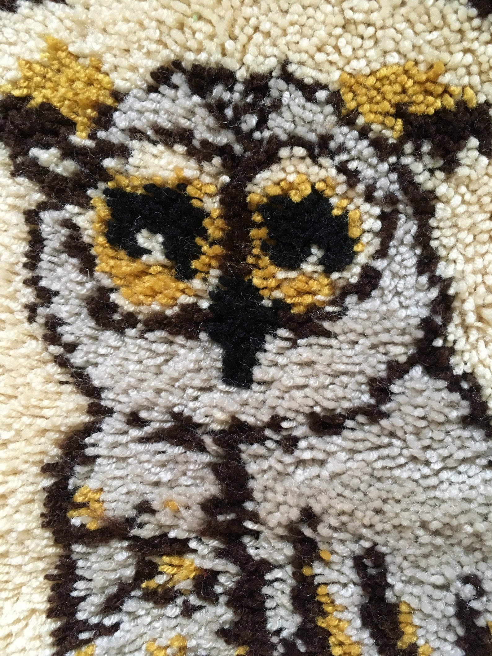 Vintage Owl Latch Hook Wall Hanging or Rug Ready for Your Etsy UK