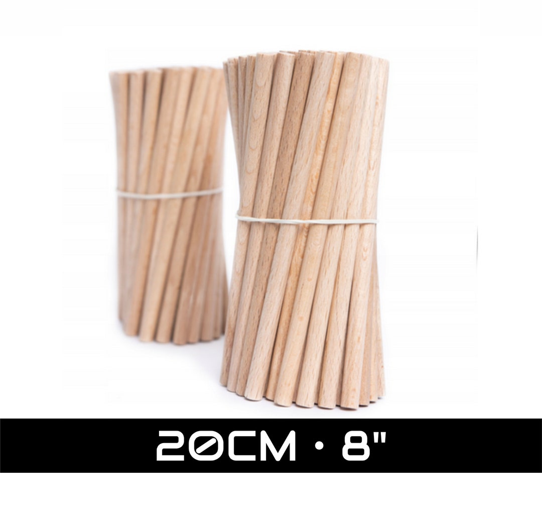 Wood Sticks Wooden Popsicle Round Sticks, DIY Craft Natural Sticks, Food Grade Wedding Sticks ...