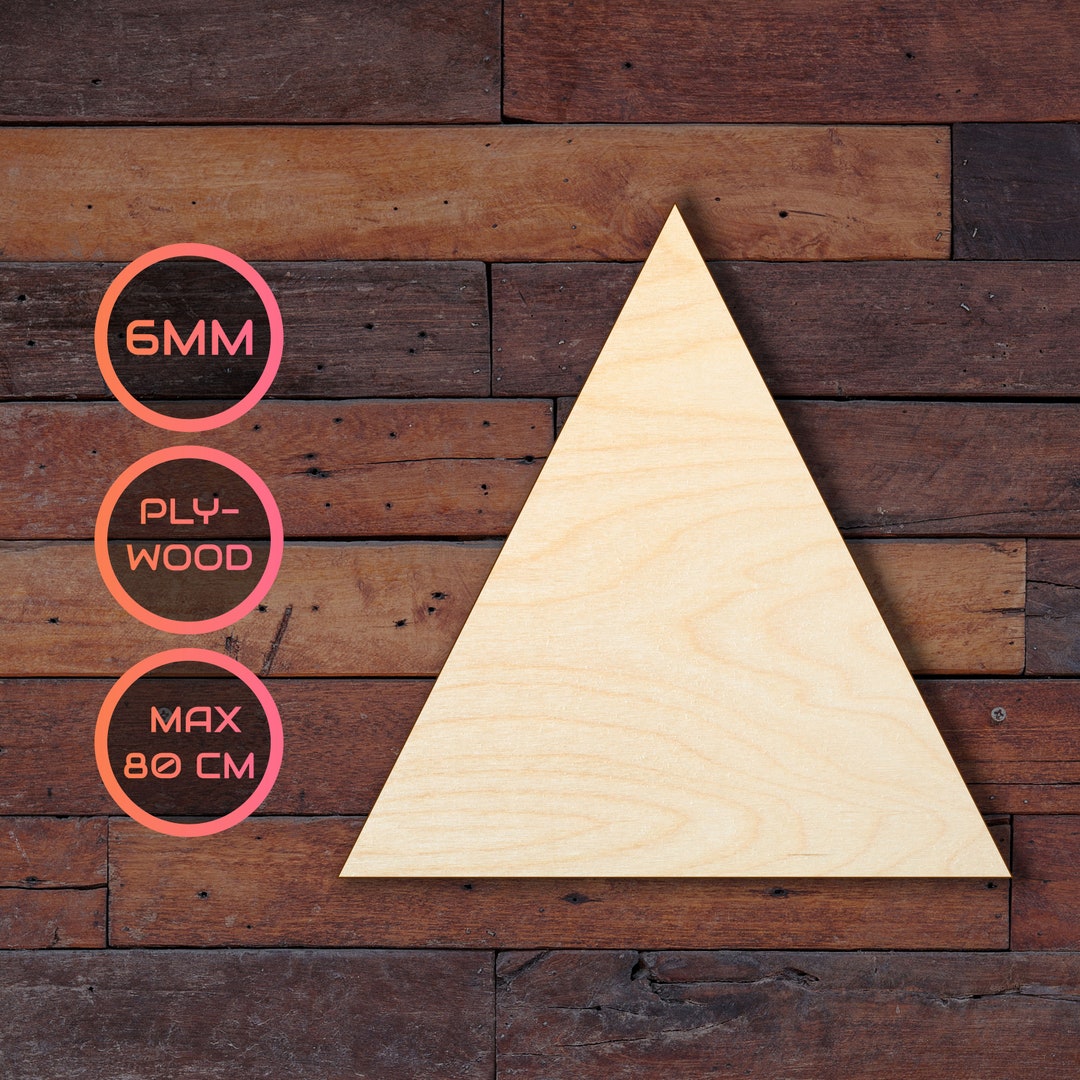 Wooden Triangle Shapes Wood Triangle Cutoutswoodcut Bridal Etsy