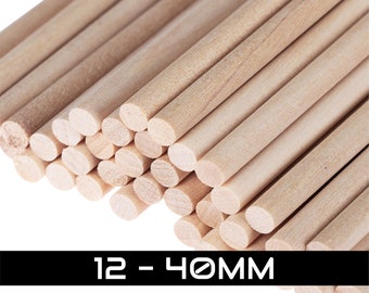 20mm Round Wooden Sticks ,wood Dowel Sticks Unfinished Natural Wood 