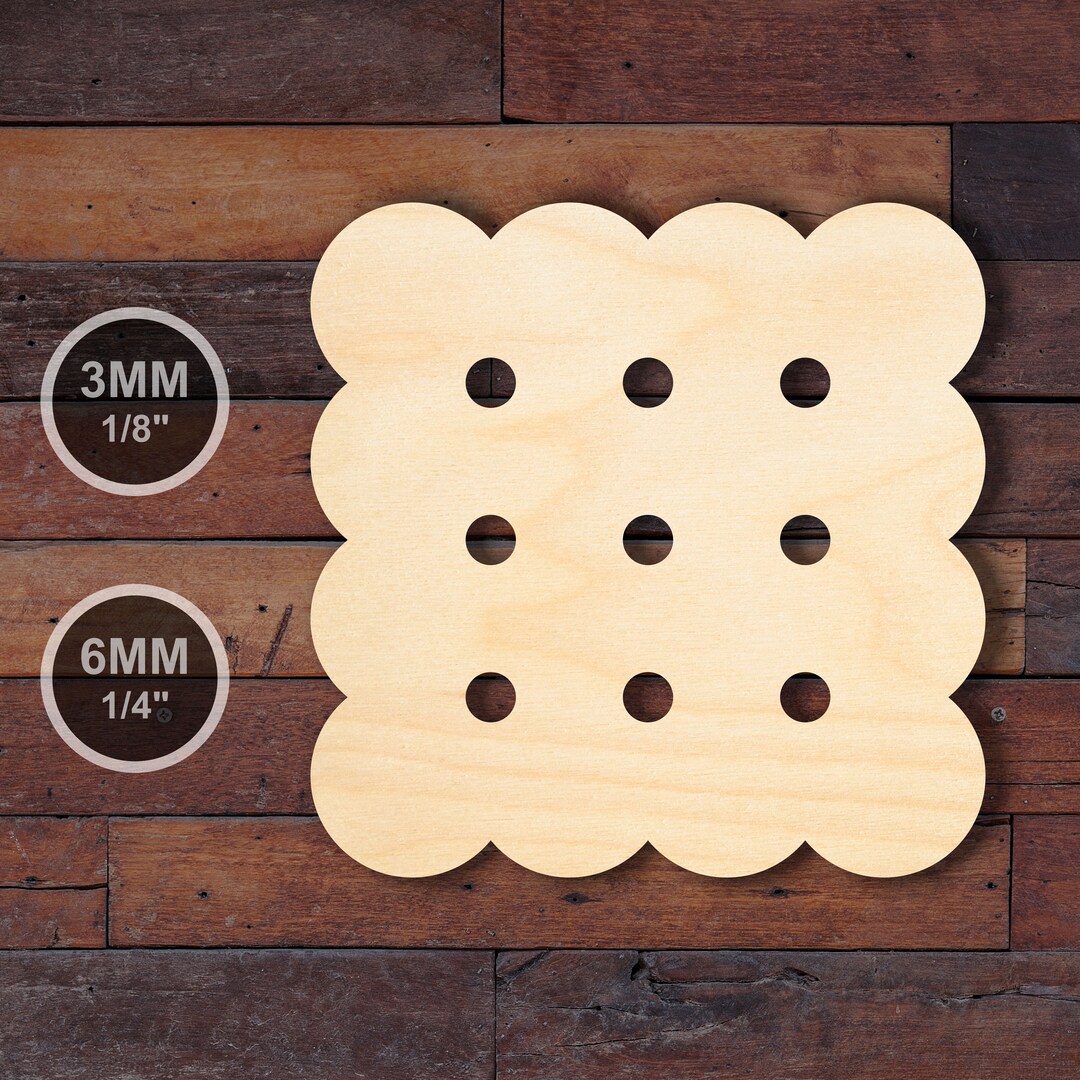 Wood Biscuit Cutout Unfinished Wooden Wedding Decor, Birch Plywood