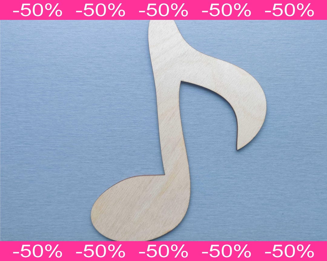 Note Cut Out 50% OFF Wood Music Note Cutout Blank for DIY Craft, Wooden Music Note ...