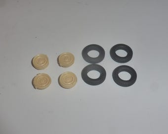 1:43 resin wheels (and rubber tires) for cars of the 50-60s Peugeot 203, Renault etc GMW003
