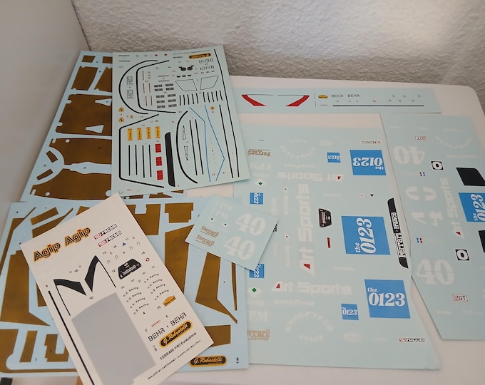 waterslide serigraphed 1:18 decals set for Ferrari F40 IMSA 1990 #40 Robustelli Cartograf production