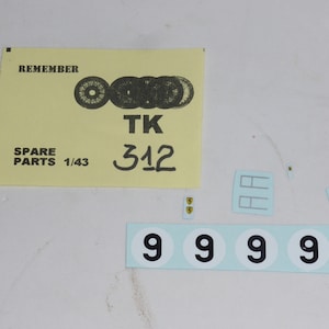 1:43 waterslide decals set for Ferrari 330 P4 Coupé 1000km Spa 1967 #9 Scarfiotti/Parkes Remember TK312