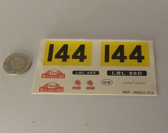 1:18 decals for BMC Mini Morris Cooper S Rally Monte Carlo 1967 #144 Timo Makinen/Paul Easter