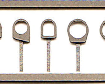 photo etched 1:43 towing hooks (3 sets with 7 different shapes) Tameo FT17