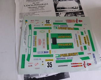 high quality 1:24 decals sheet for Lancia Delta Integrale GrA Rally Monte Carlo 1996 #35 Ducastel/Chagot CBCom 24/07