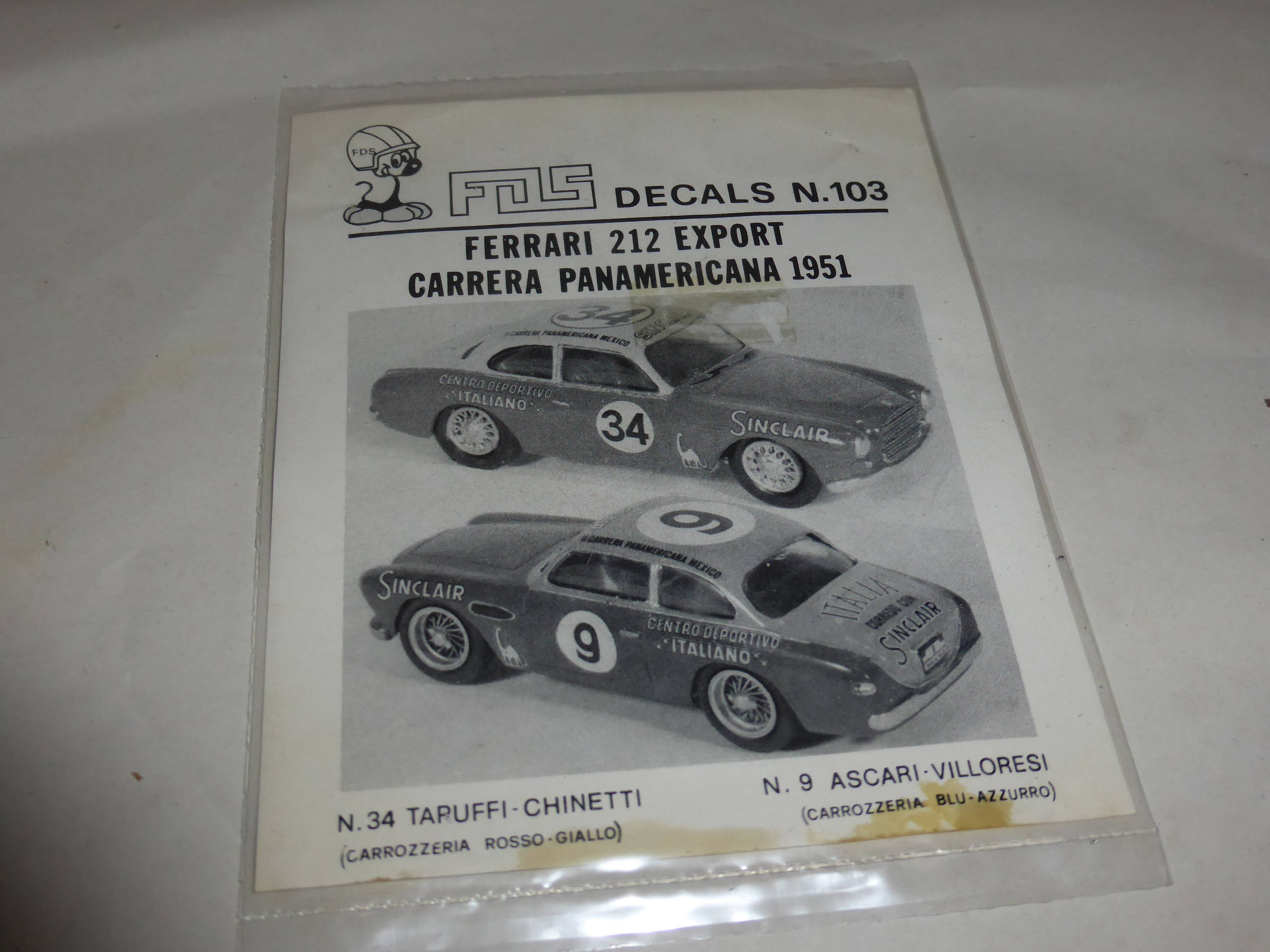 1//43 DECALS KIT FERRARI 250MM CARRERA PANAMERICANA 53